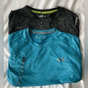 🏋️ NWT 2 Performance Shirts - UnderArmor and Reebok-  Size Men’s Large